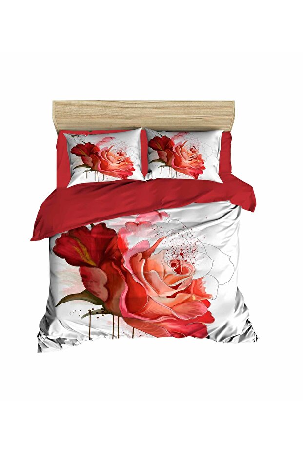 Rose Flower 3D Double Duvet Cover Set