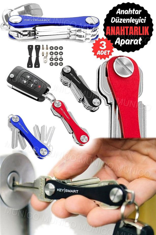 3 Adet Anahtar Düzenleyici Clever Key – Hafif ve Dayanıklı Tasarımıyla Anahtarlarınızı Güven - 6