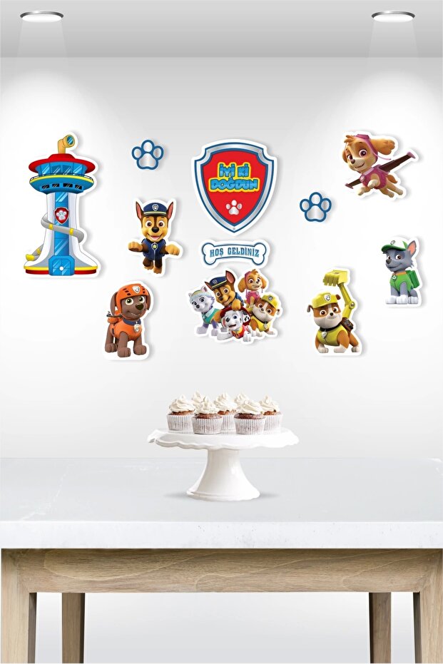 Paw Patrol Themed Multi-Piece Paper Banner *Thick Paper