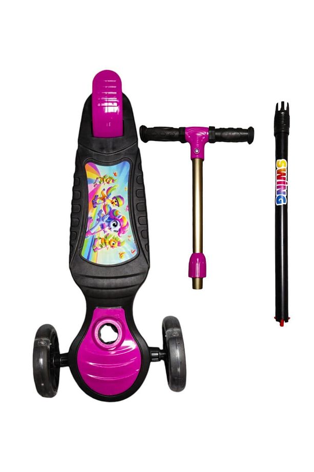 SWİNG 3tekerlekli LED IŞIKLI 3yaş+ Çocuk Scooter 40kğ Kapasiteli - 6