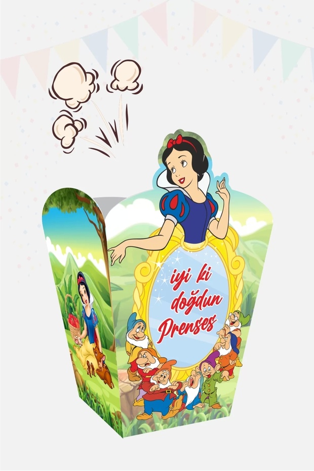 Snow White Popcorn (CORN) Box *8-Piece Birthday