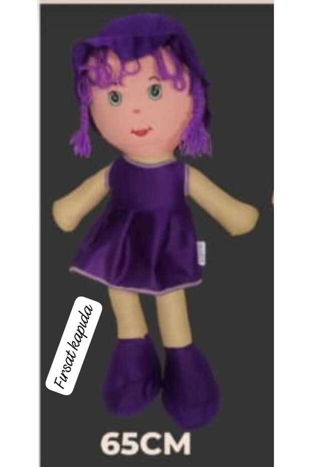 bez bebek sarı elbiseli hediyelik 65 cm - 1