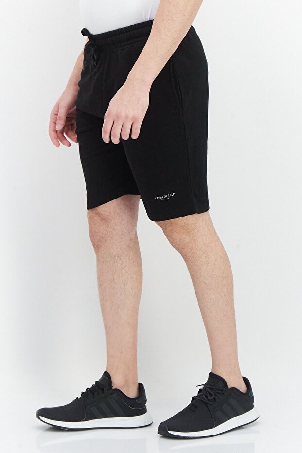 شورت رجالي أساسي سهل الارتداء، أسود - 2