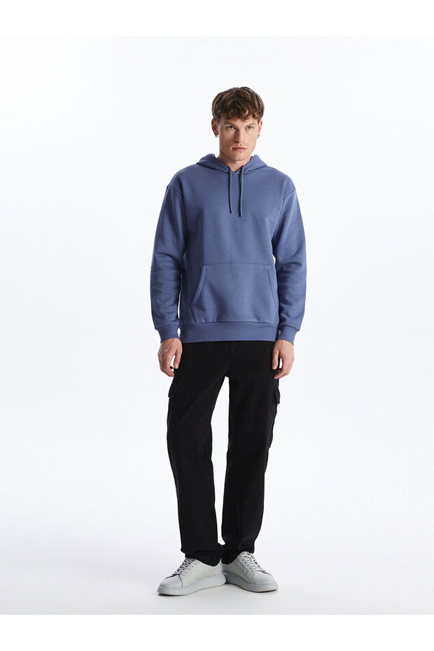 Uzun Kollu Erkek Kalin Hoodie - S4jb40z8 - 2