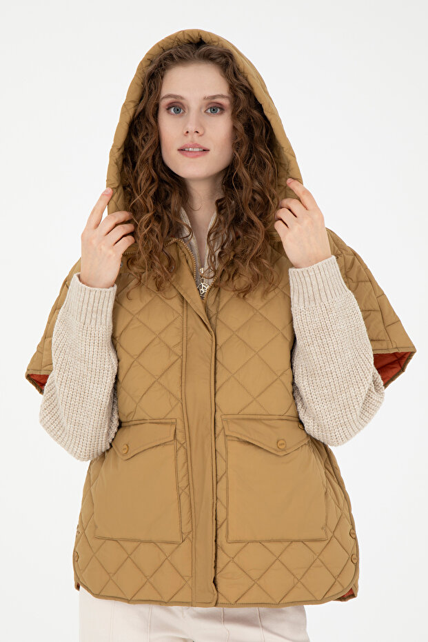 Women's Light Khaki Coat 50273143 -Vr183