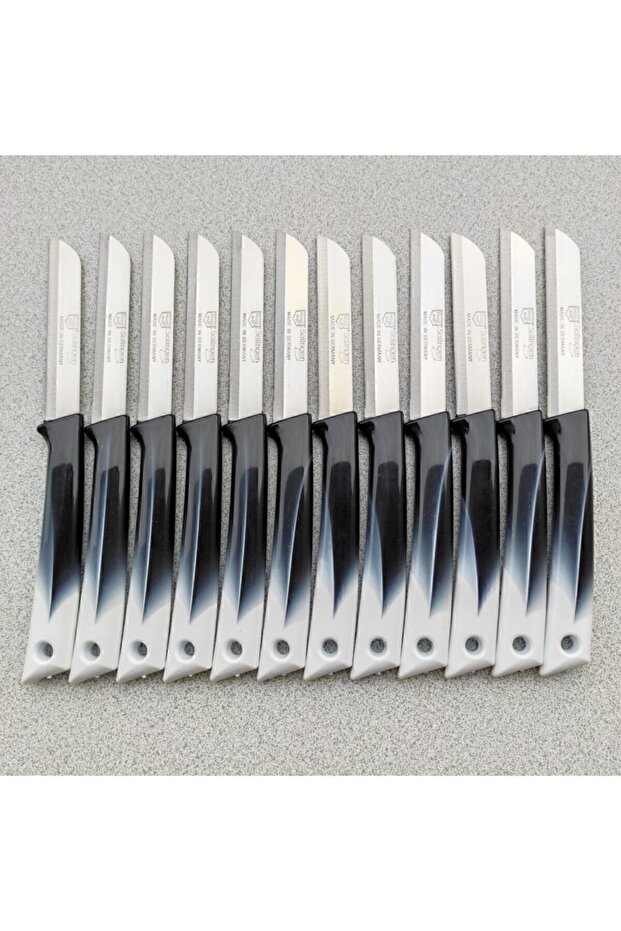 Meyve Bıçak Seti 12li Siyah Ebruli Elegans - 1