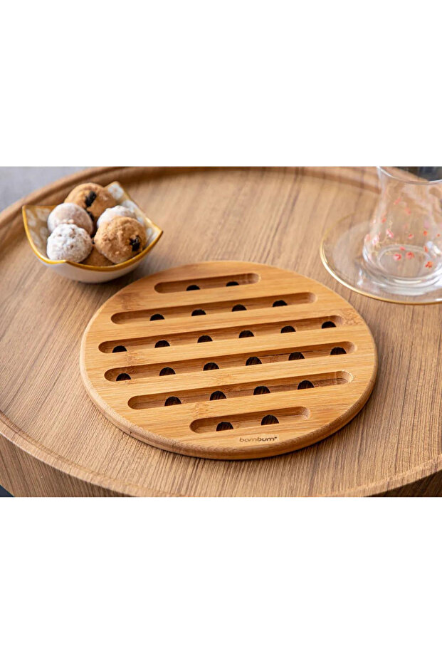 Pinoli Yuvarlak Bambu Nihale - Ø18 Cm - 1