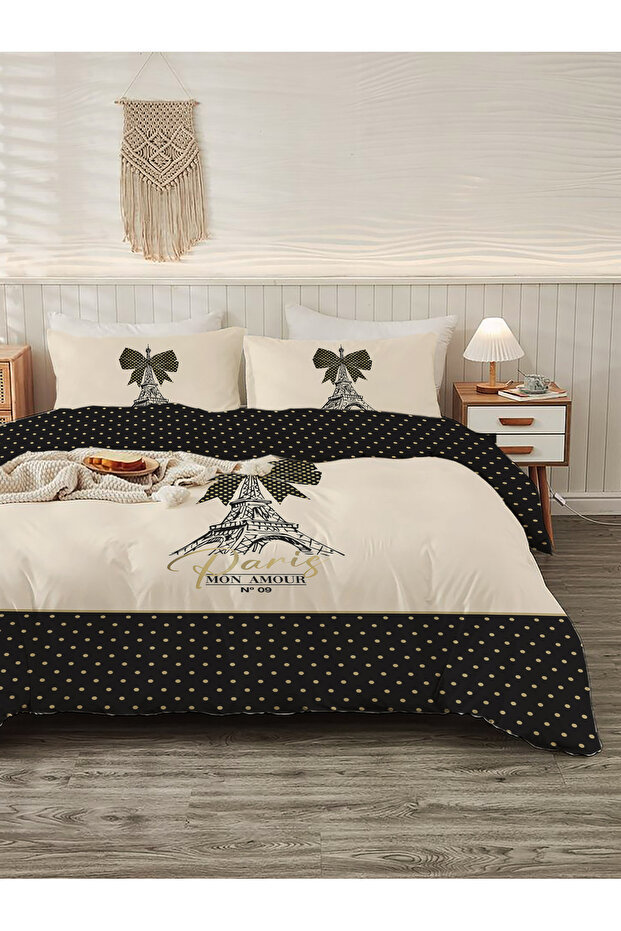 طقم غطاء لحاف مزدوج منقوش حديث مقاس 200 × 220 سم مكون من قطعتين مقاس 50 × 70 سم