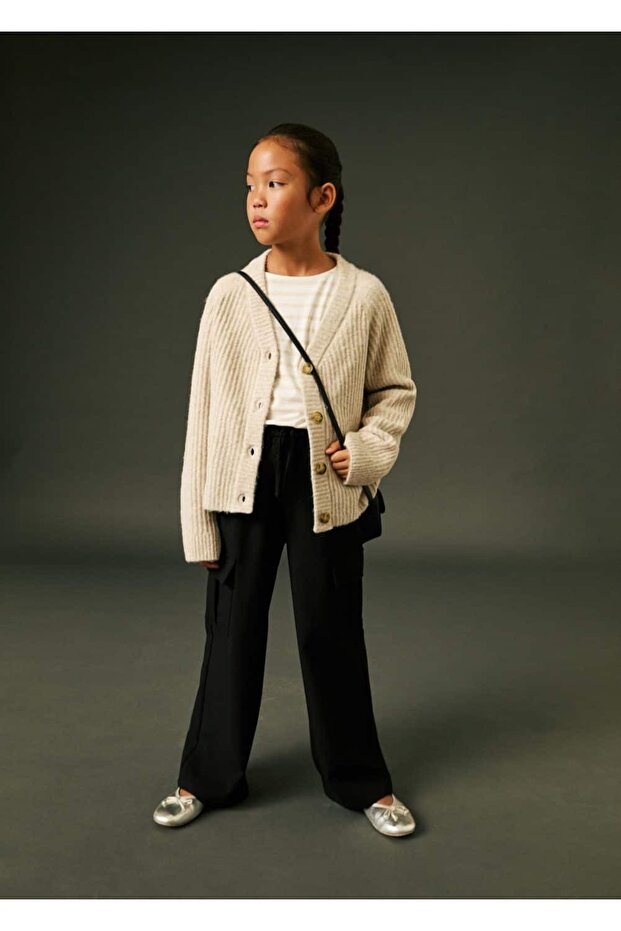 Dökümlü kargo pantolon - 3