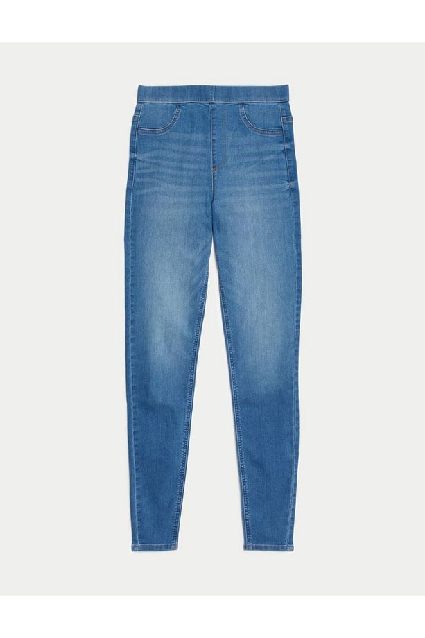 Yüksek Bel Jegging Jean Pantolon - 5
