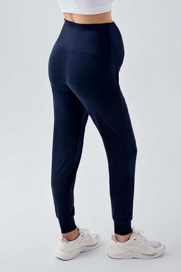 Kadın Yüksek Bel Cepli Hamile Jogger Eşofman Altı E02 - 5