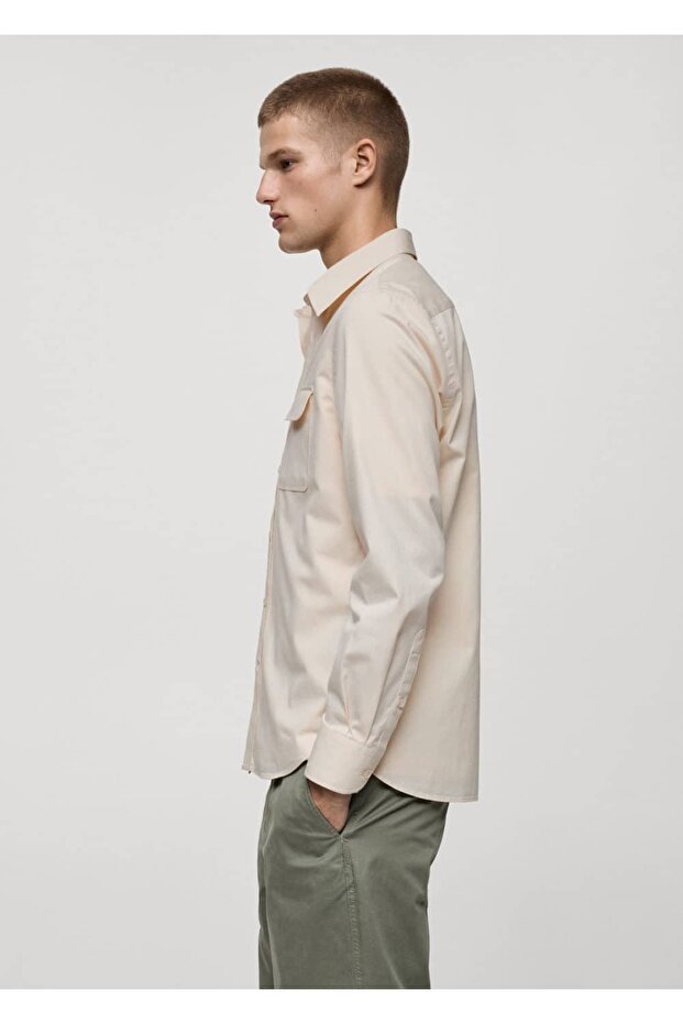 Cepli pamuklu gömlek ceket - 7
