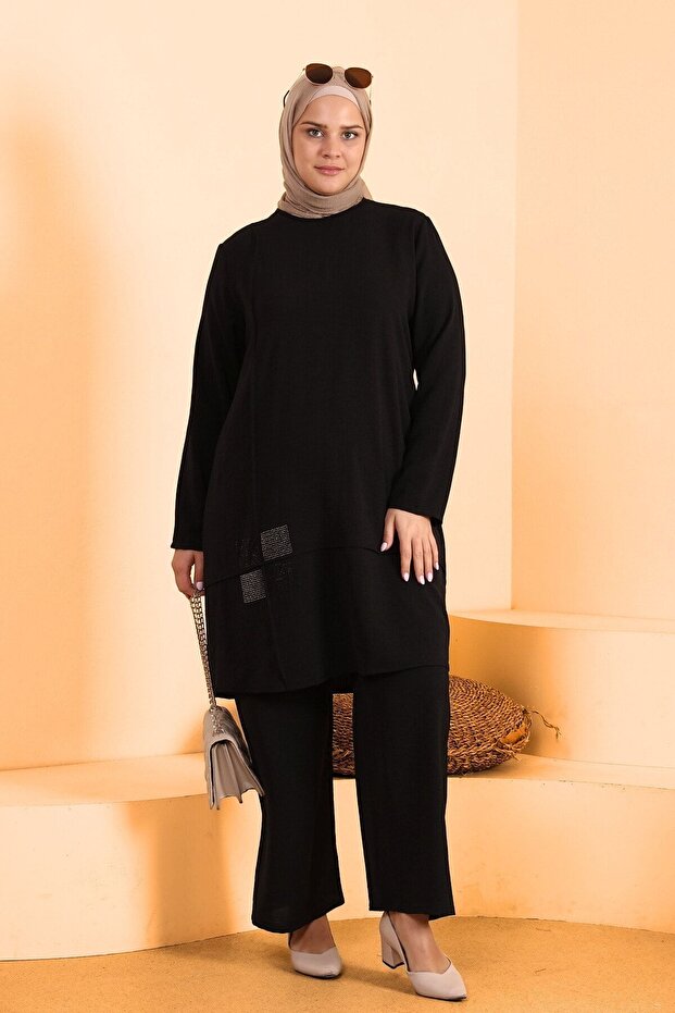 Women's Hijab Suit Large Size Hijab Suit Black