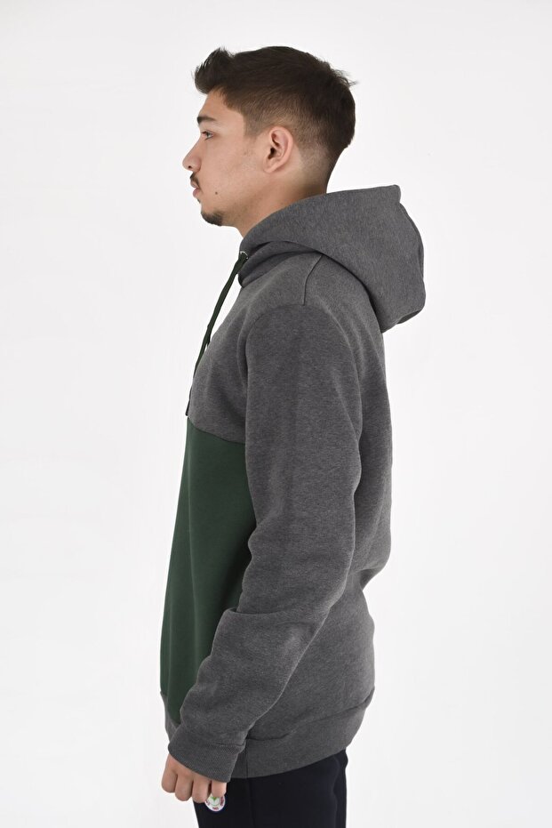 2 RENKLİ KAPŞONLU SWEATSHIRT - 2