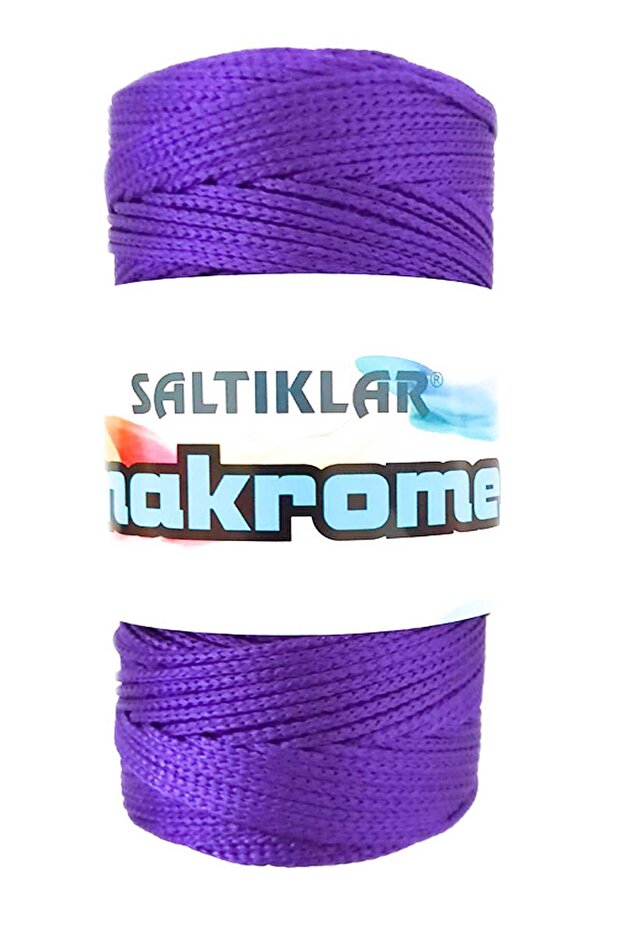 1 Adet Polyester Makrome İpi 4250 Mor 100 gr - 1