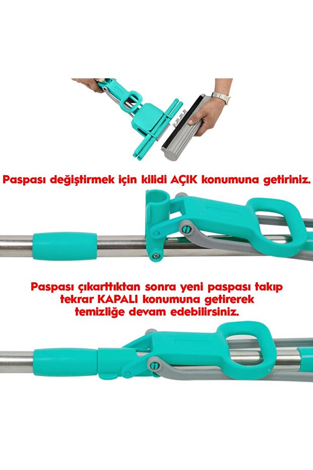 Çift Sıkmalı Pratik Paspas Mop - 5