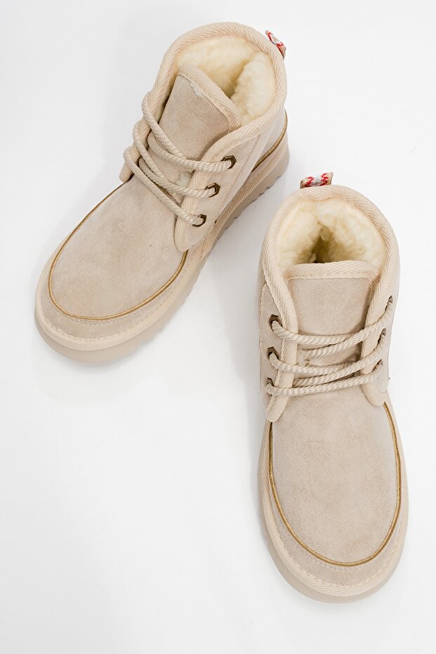 MİNGO bézs fűzős női sportcipő - 2