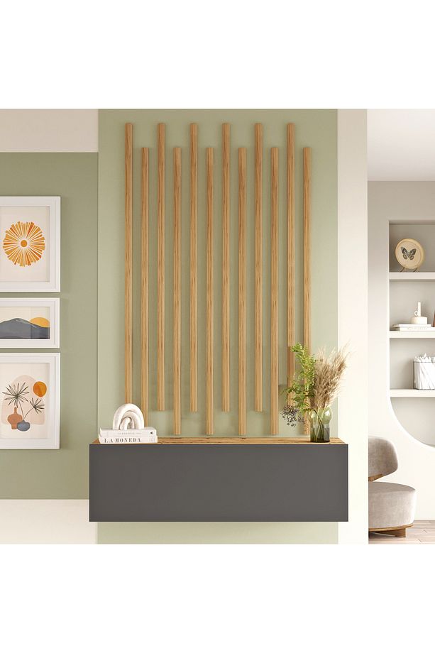Kendinden Yapışkanlı 120cm 12 Adet Ahşap Çıta Savana Meşe CL1-SM - 4