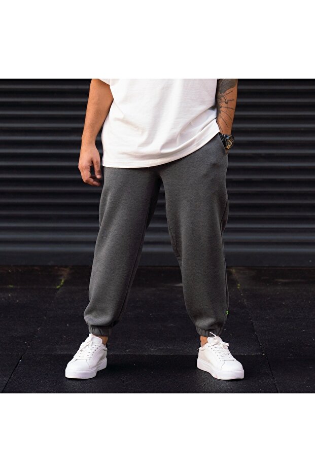 Smoked Jogger Leg Oversize Fit Comfortable Wear Sweatpants