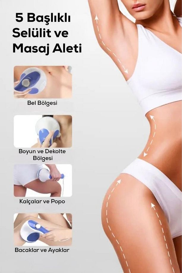 5 Başlıklı Selülit Giderici Ve Tüm Vücut Masajı Aleti - 3