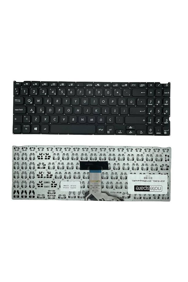Asus ile Uyumlu P1511CEA, P1511CJA, R509, R509FA, R515DA, R515EA Notebook Klavye Siyah TR - 1