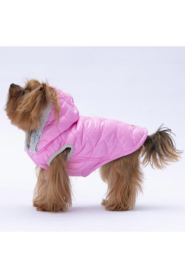 Pembe Light Wave Anorak Yelek Köpek Yeleği Köpek Kıyafeti Köpek Yağmurluk - 3
