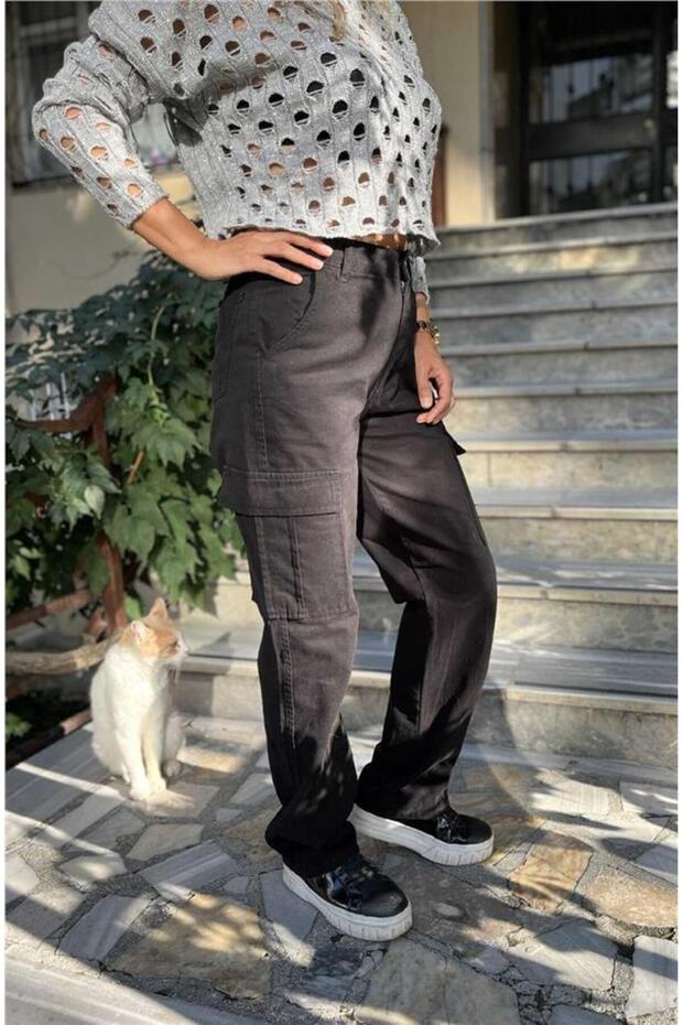 Eskitme Kargo Pantolon - 3