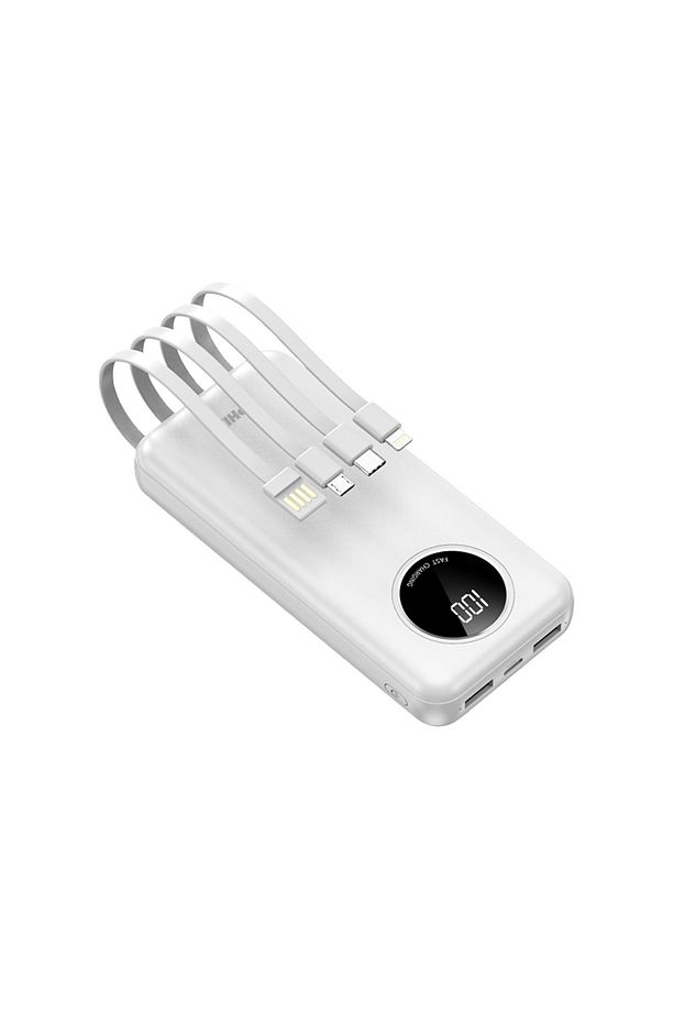 Force P21 Led Ekranlı Micro Lightning Type-c Ve Usb-a Kablolu 20.000mah Powerbank - 4