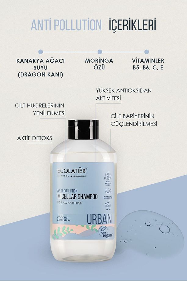 Misel Şampuan Derin Temizleme Tüm Saç Tipleri Için Nemlendirici Şampuan Antioksidan 600 ml - 4