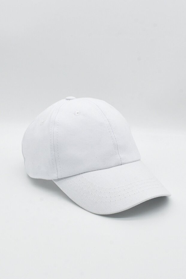 Women's 100% Cotton White Cap Baseball Cap
