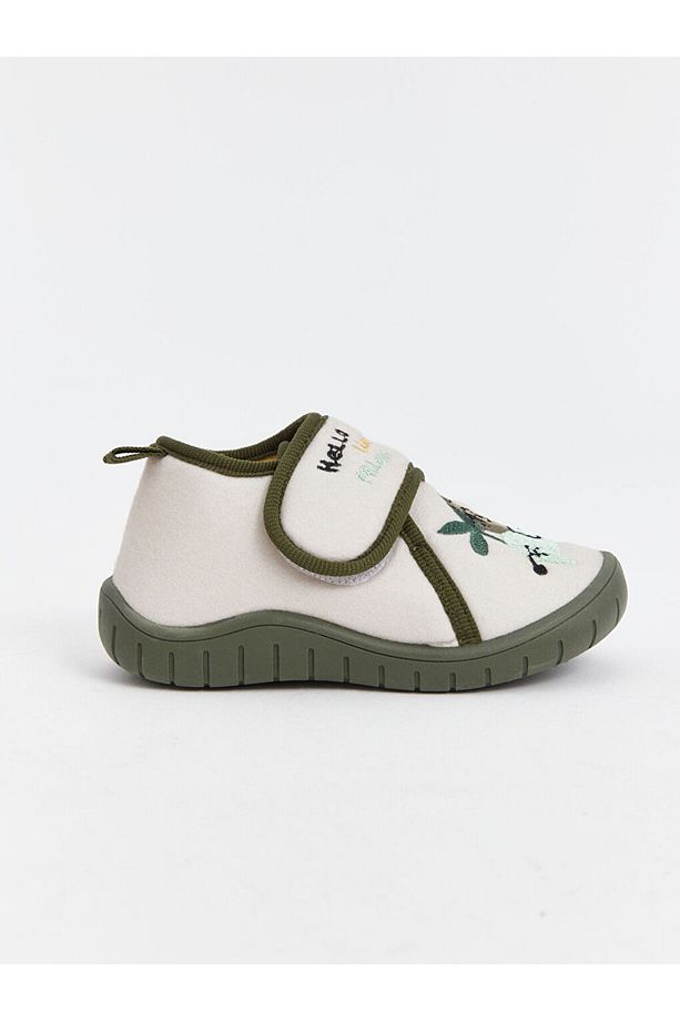 LCW STEPS Bej Nakışlı Erkek Bebek Panduf - 2