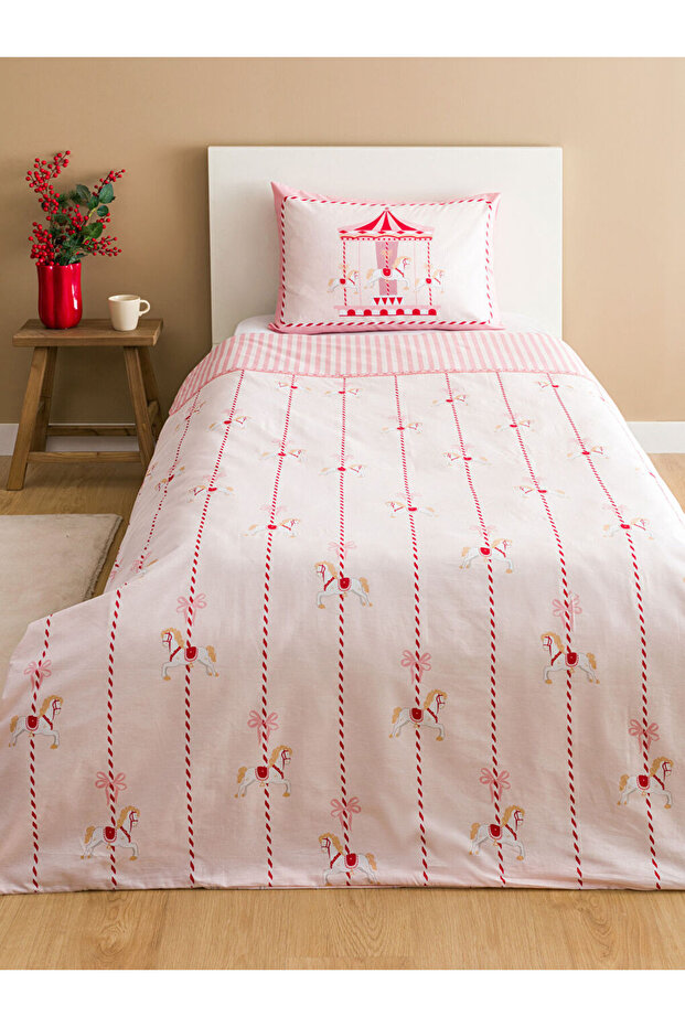 LCW Baskılı Tek Kişilik Pamuklu Nevresim Seti - 1