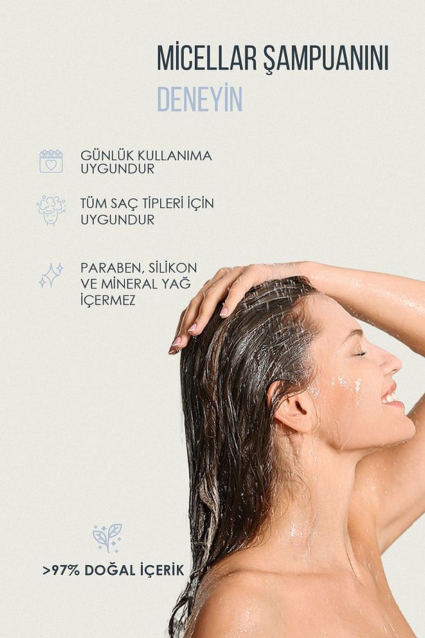 Misel Şampuan Derin Temizleme Tüm Saç Tipleri Için Nemlendirici Şampuan Antioksidan 600 ml - 5
