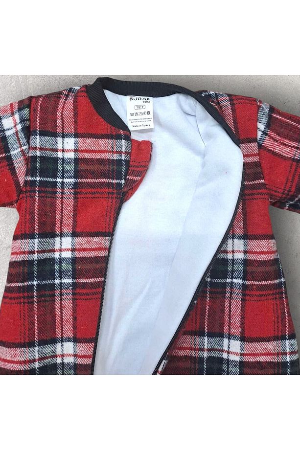 Oduncu Kumaş Astarı Pamuklu Kışlık Bebek&Çocuk Uyku Tulumu - 5