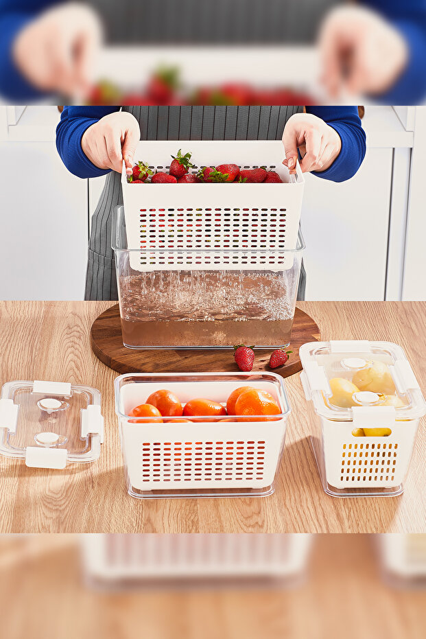 5 Lt with Strainer. Storage Container - 3