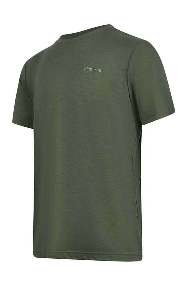 Viloft Sıfır Yaka Haki Erkek T-shirt - 3