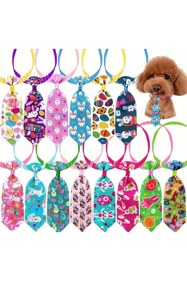 Kedi Köpek desenli kravat tasma ayarlanabilir 1 adet rastgele desen - 2
