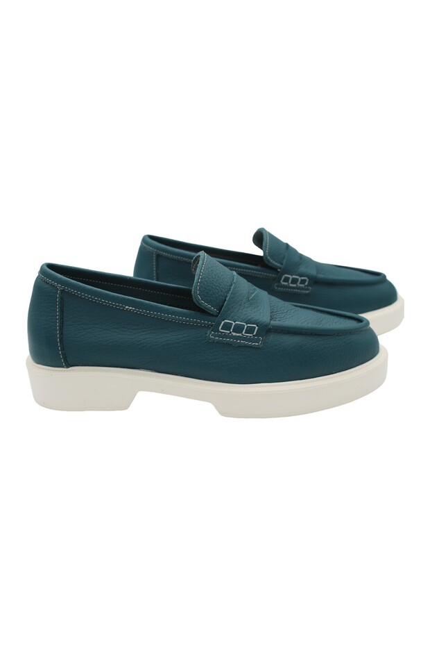 Genuine Leather Blue Comfortable and Light Daily Women's Shoes