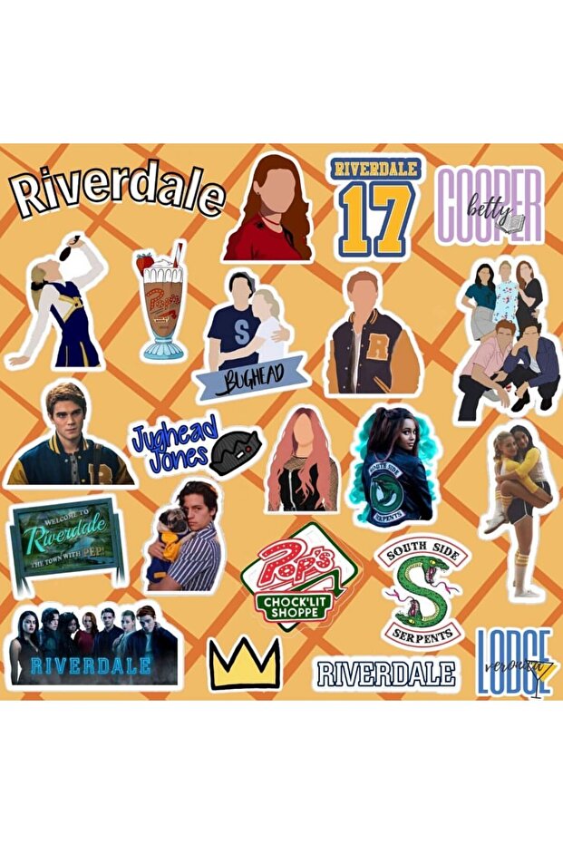 مجموعة ملصقات منقوشة من Riverdale - الكمبيوتر المحمول والكمبيوتر المحمول والهاتف والمجلات