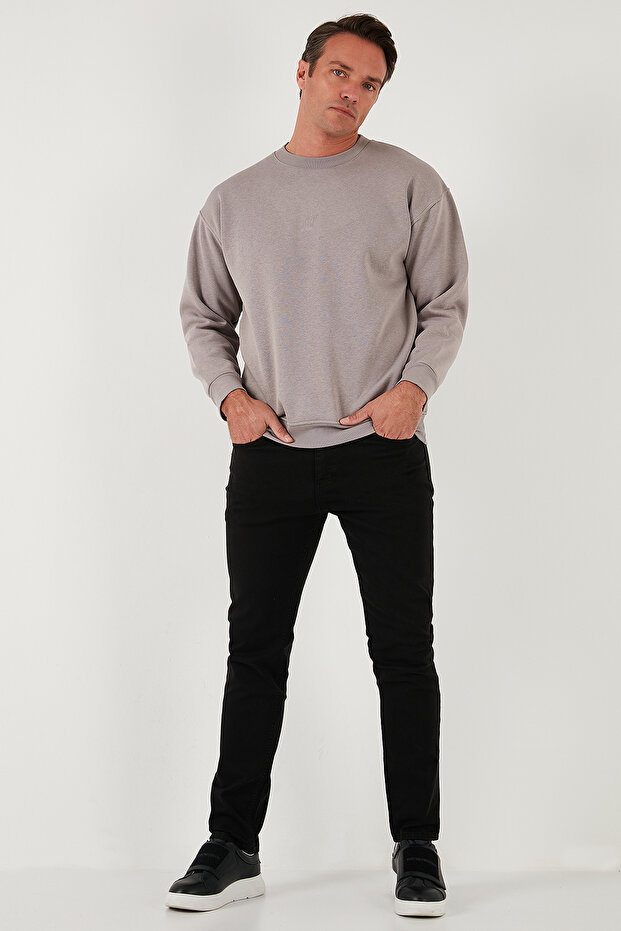 Stretch Cotton Regular Fit Normal Waist Straight Leg Trousers Men's Pants 674002