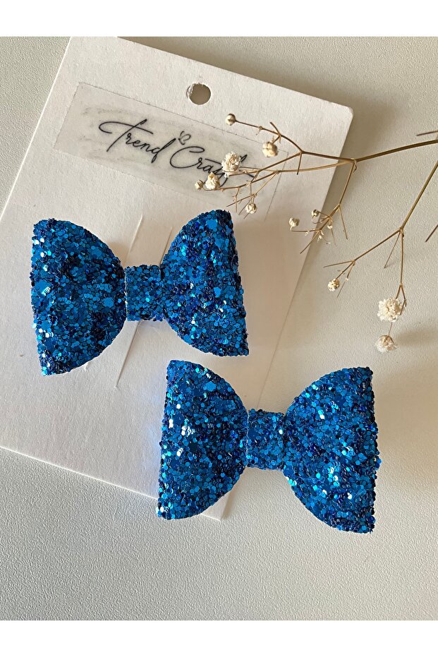 Glitter Shiny 2-Piece Bow Clip Buckle