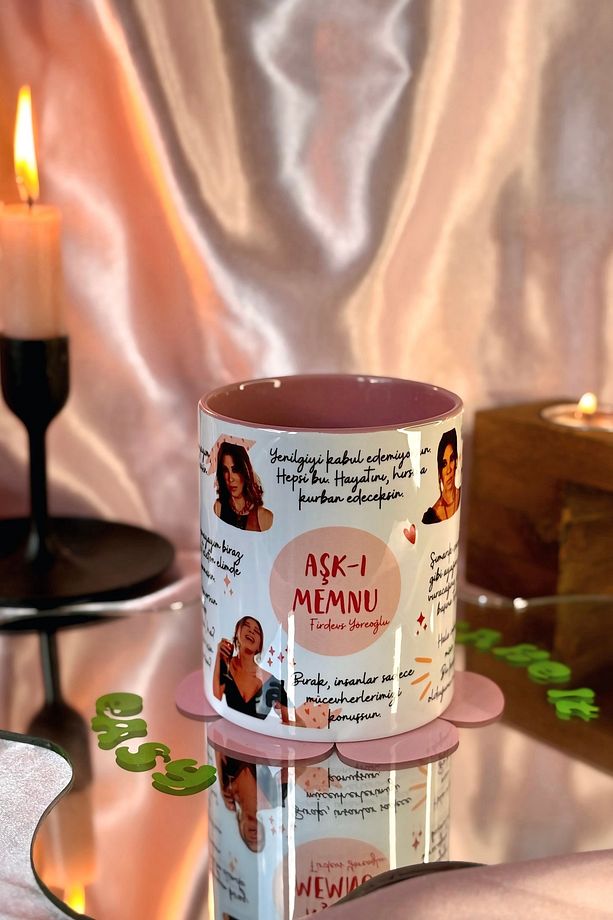 AŞKI MEMNU FİRDEVS İçi ve Kulbu Pembe Kupa - 6