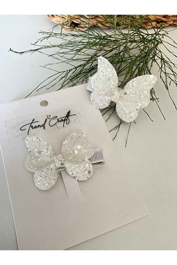 Glitter Sequin Glittering 2-Piece Butterfly Clip Buckle