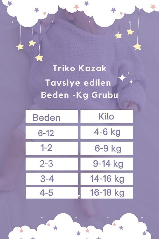 Kız Erkek Bebek Selanik Örgü Bisiklet Yaka Triko Çocuk Kazak 6 Ay-5 Yaş - 5