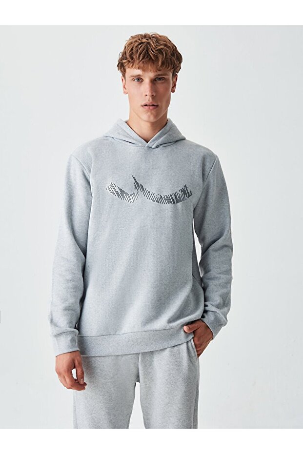 Logolu Gri Sweatshırt - 2