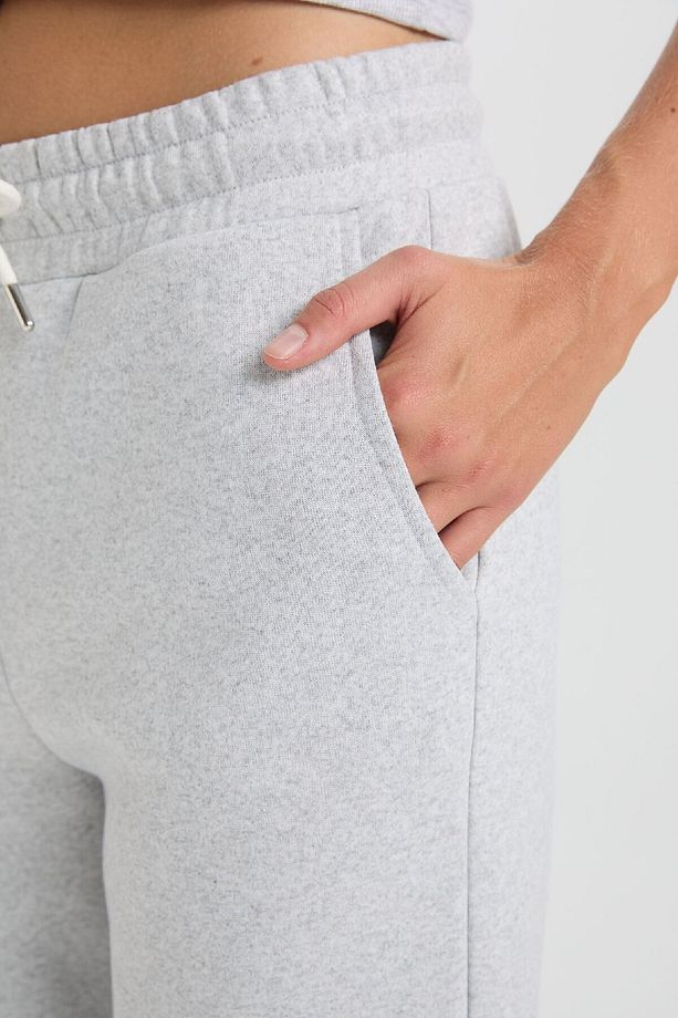 Kalın Jogger Eşofman Altı Beli Paçası Lastikli Bağcıklı Basic Düz Cepli W1505az24wn - 5