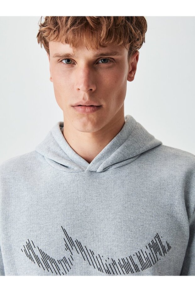 Logolu Gri Sweatshırt - 4