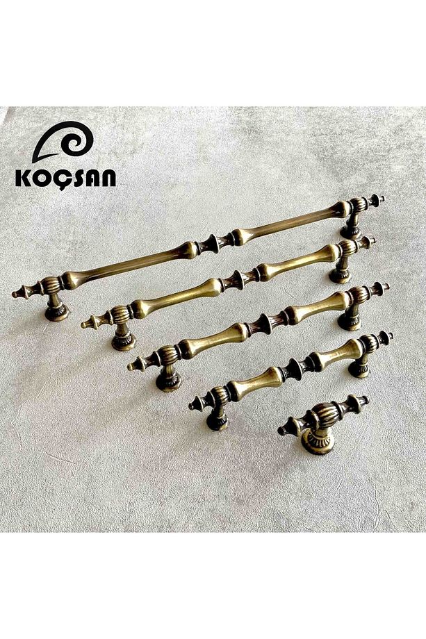 Hilal Antik Sarı 96 Mm Kulp Lüks Country Mutfak Mobilya Dolap Çekmece Kulpu - 8