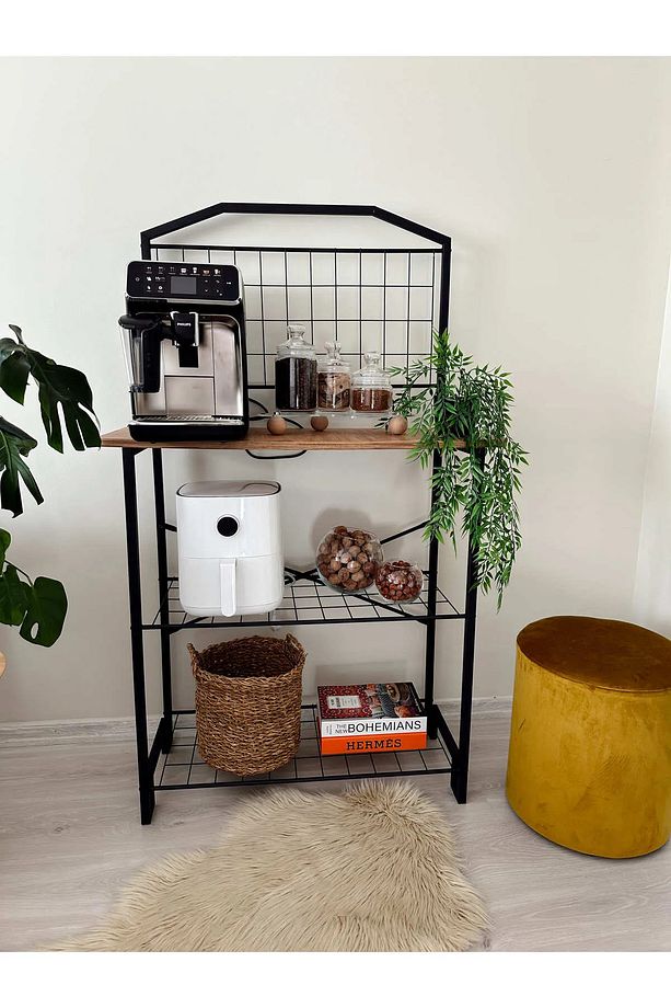 Bango Masa Çam Kahve Köşesi Elit Model  Bar Masası Çok Amaçlı Mutfak Dolabı - 3