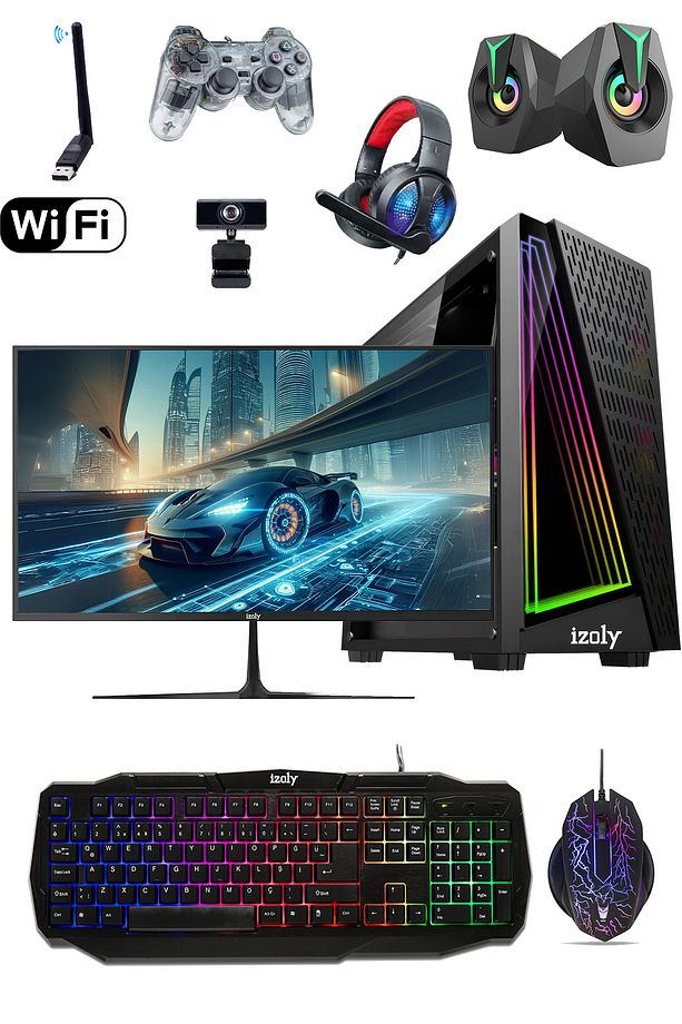 K200 I5-3470 16gb 256gb Ssd 320gb Hdd Gt 740 4gb 22" Oyuncu Masaüstü Bilgisayarı - 1